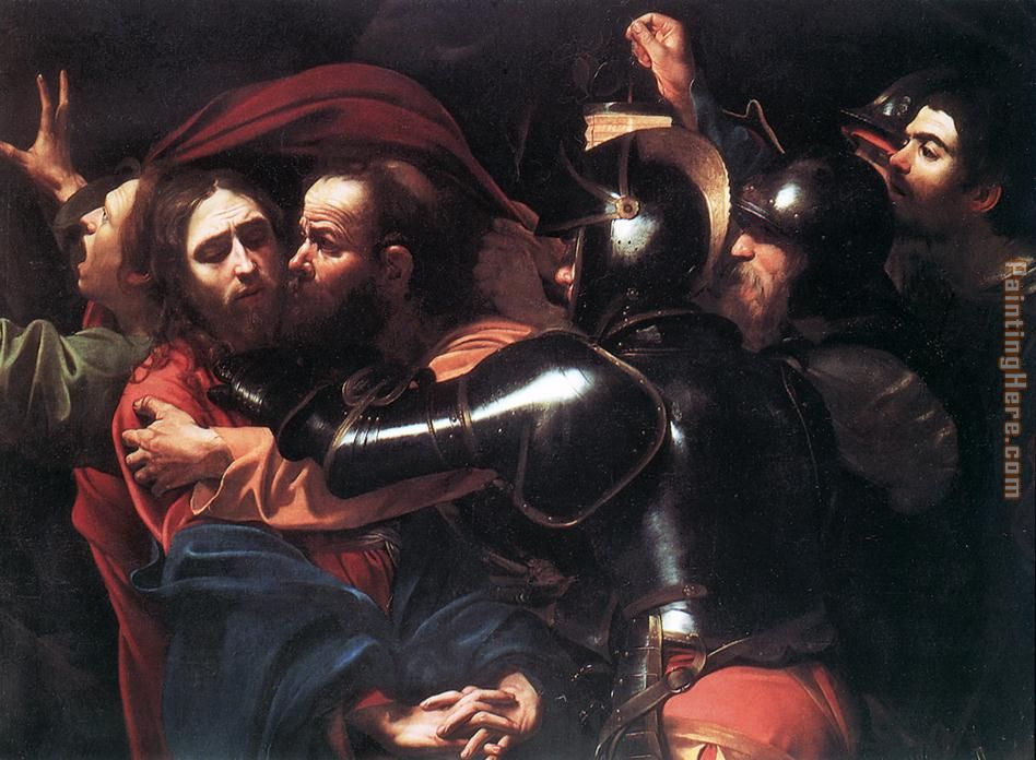 Taking of Christ painting - Caravaggio Taking of Christ art painting